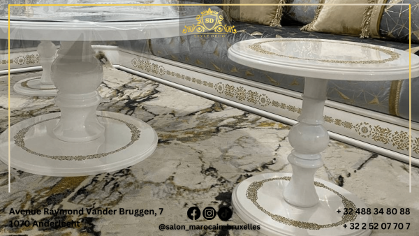Table traditionnel marocaine blanche 1