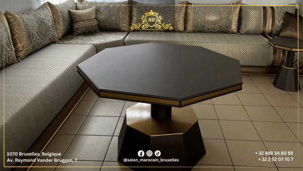 Table traditionnel marocaine marron foncé - Image 2