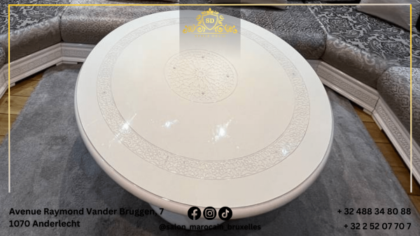 Table traditionnel marocaine blanche 2
