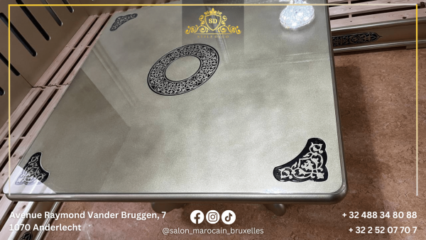 Table traditionnel marocaine dorée 2 - Image 3