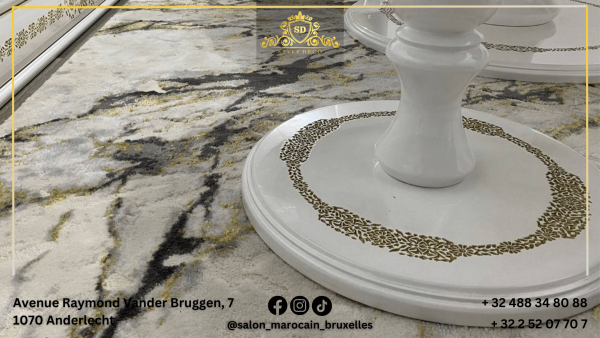 Table traditionnel marocaine blanche 1 - Image 2