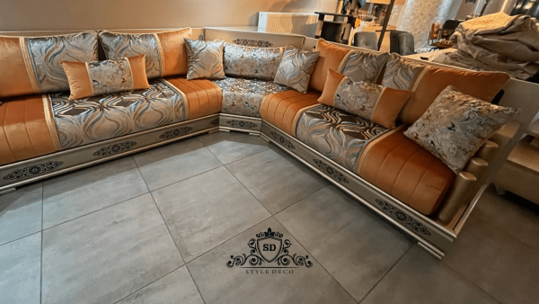 Salon marocain moderne n11 (Patina Cobra Verdy)