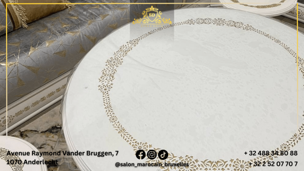 Table traditionnel marocaine blanche 1 - Image 3