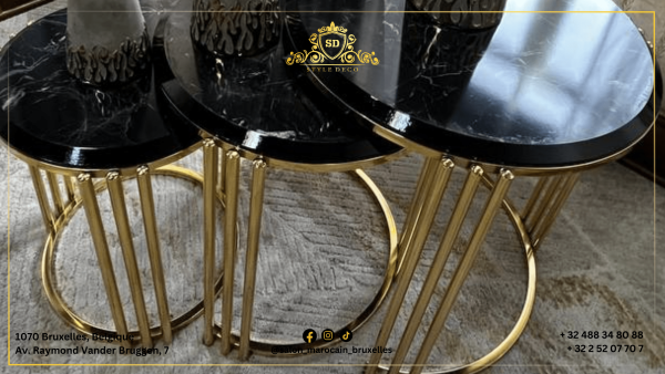 Table traditionnel marocaine noire - Image 3