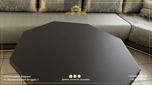 Table traditionnel marocaine marron foncé - Image 3