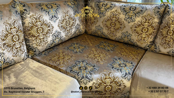 Salon marocain moderne n9 (doré) - Image 3