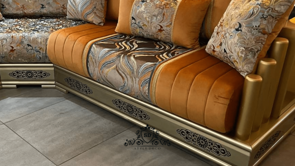 Salon marocain moderne n11 (Patina Cobra Verdy) - Image 4