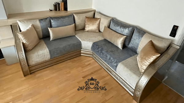 Salon marocain moderne n17 (Modèle KING gold) - Image 2