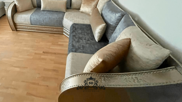 Salon marocain moderne n17 (Modèle KING gold) - Image 3