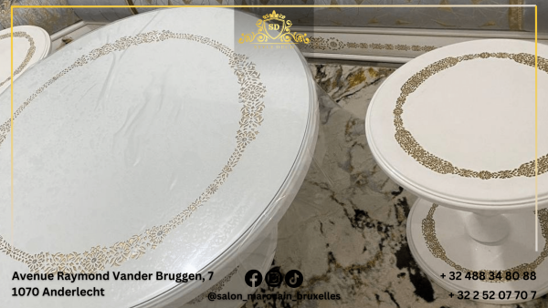 Table traditionnel marocaine blanche 1 - Image 4