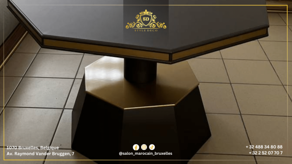 Table traditionnel marocaine marron foncé - Image 4