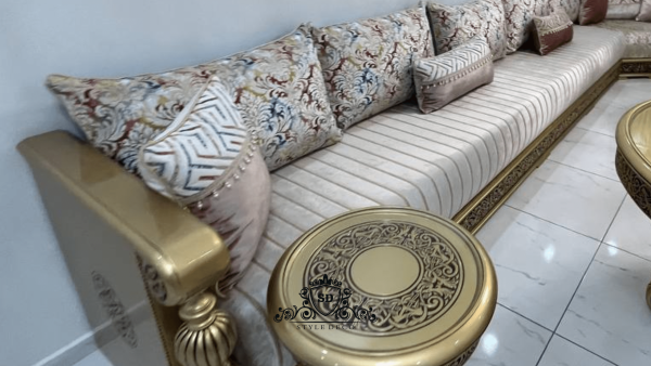 Salon traditionnelle marocain n9 (Royale D’orré) - Image 5