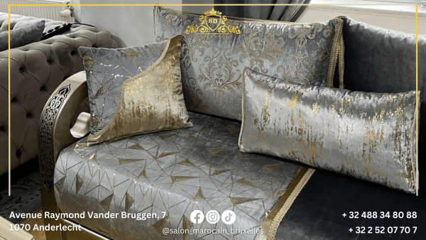 Salon traditionnelle marocain n7 (Cobra patina Verdy 2) - Image 3