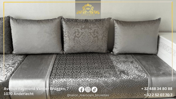 salon marocain moderne n10 (Simple Blanc) - Image 2